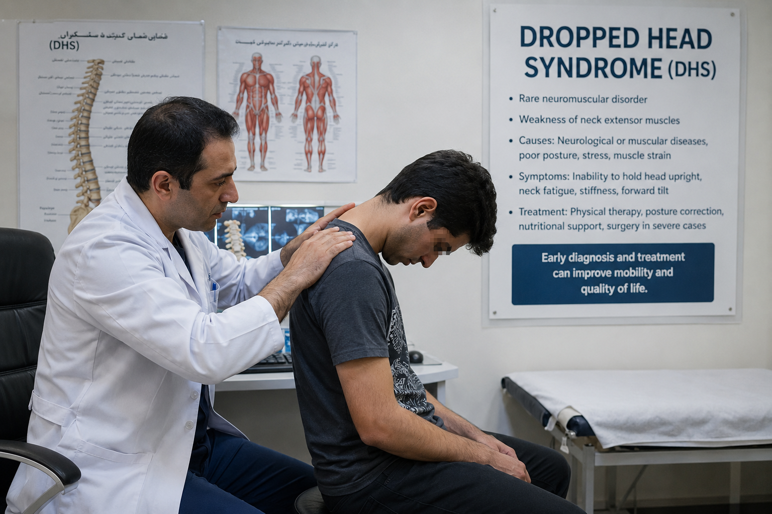 A recent medical case in Isfahan has brought new attention to Dropped Head Syndrome (DHS)